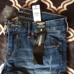 Express Distressed skinny jean legging